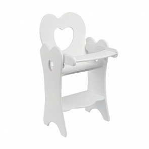 Кукольный стульчик для кормления, цвет: белый (Paremo, PFD120-32)